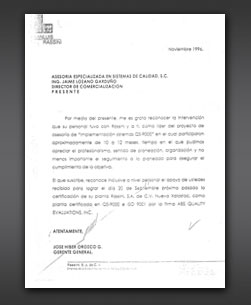 cartas de recomedación ascma asesoría en istemas de calidad y del medio ambiente